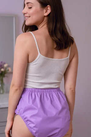 waterproof PVC panties purple